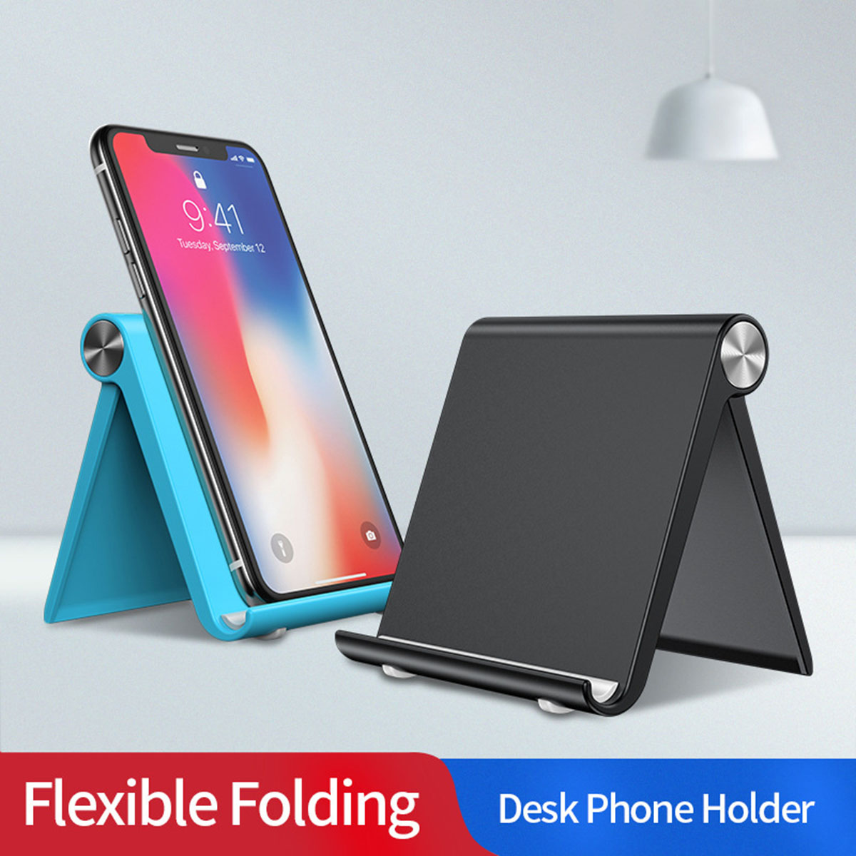 Tech Accessories Desk - Universal Adjustable Phone Holder Stand -