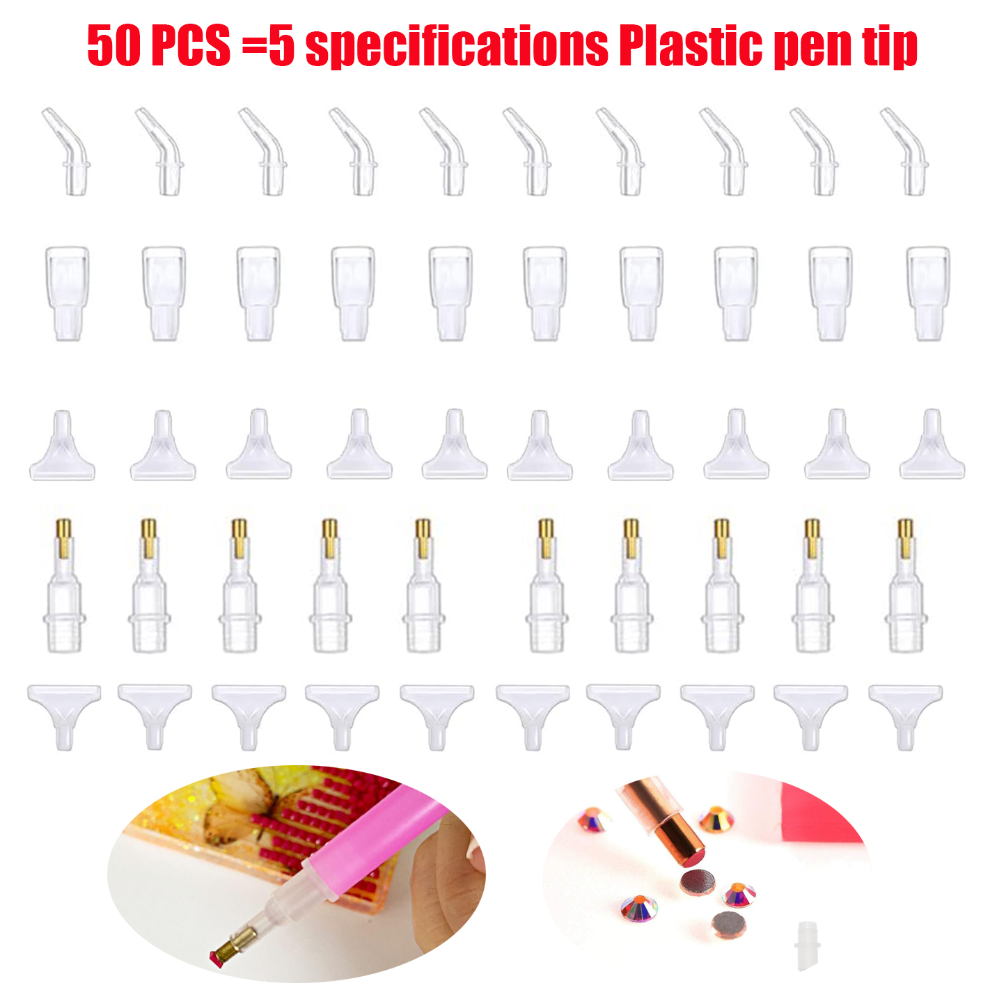Nail Tech Accessories - 50 Pcs Diamond Painting Art Drill
