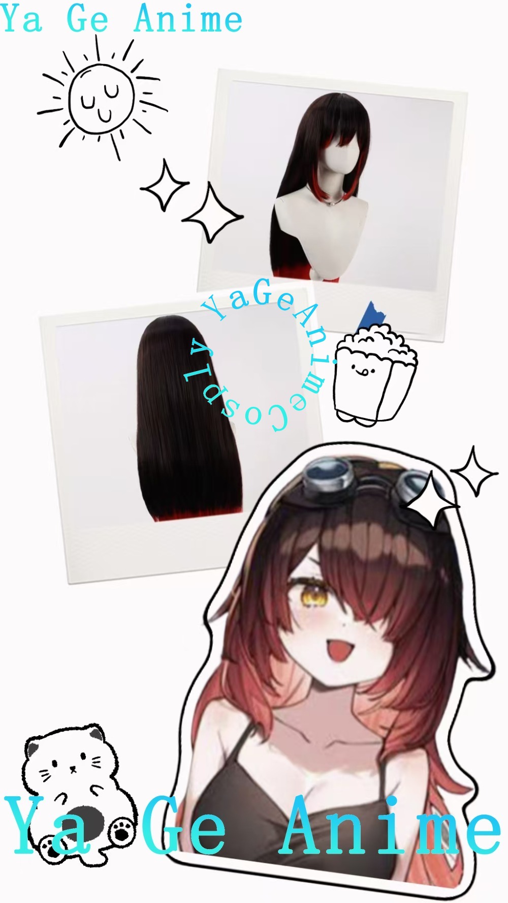 Tech Accessories - Cosplay Wig Long Loose Hair Gradient