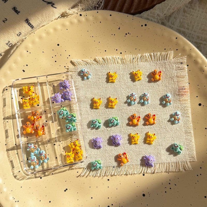 Nail Tech Accessories - Pokemon nail art accessories, cute mini