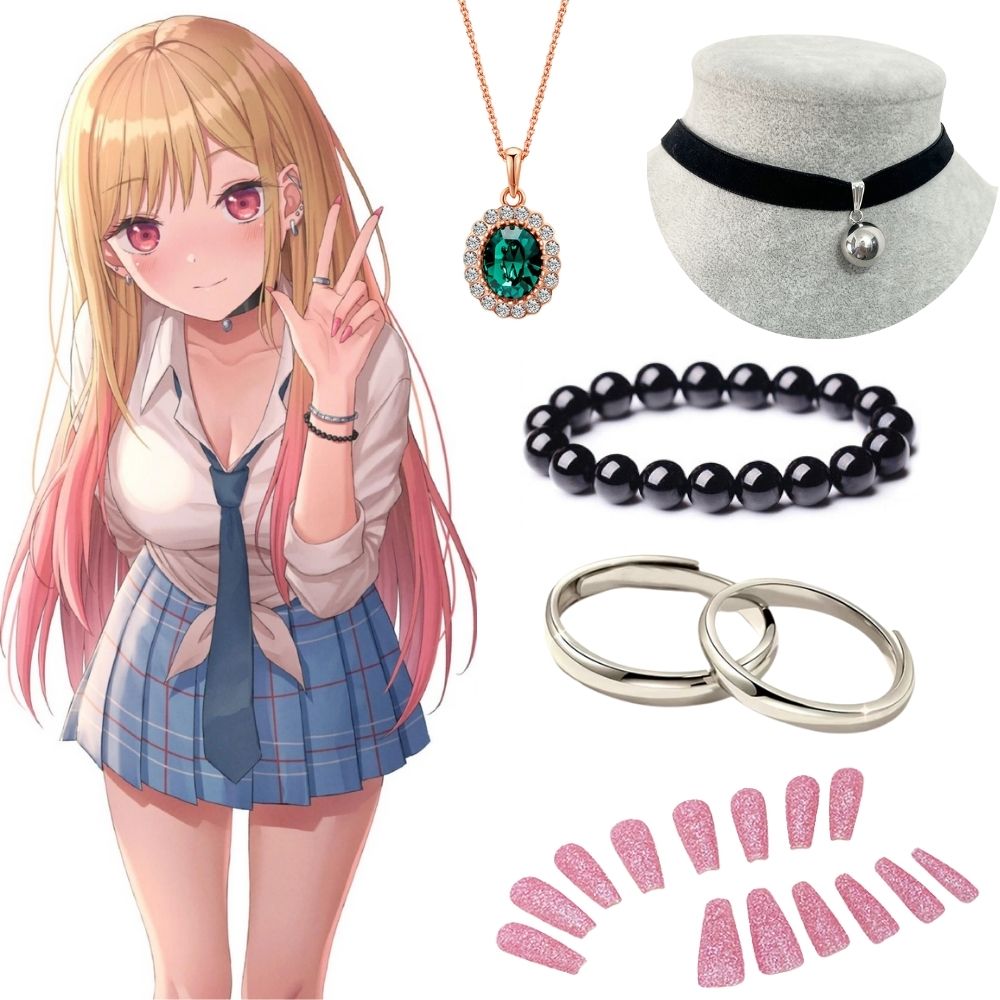 Nail Tech Accessories - Kitagawa Marin Earrings Necklace My Dress