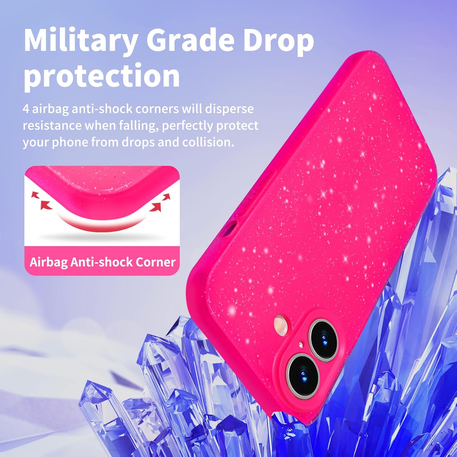 Hot Pink Rose Glitter Case For - Tech Accessories Iphone ulasan dan harga