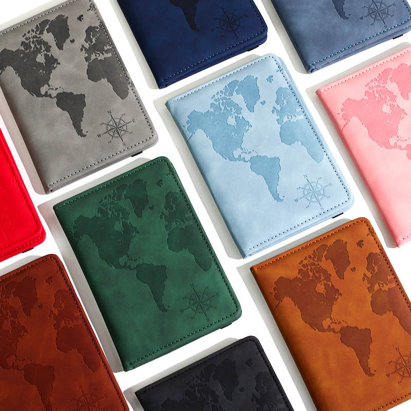 New Map Printed Passport Holde - Tech Accessories Travel ulasan dan harga