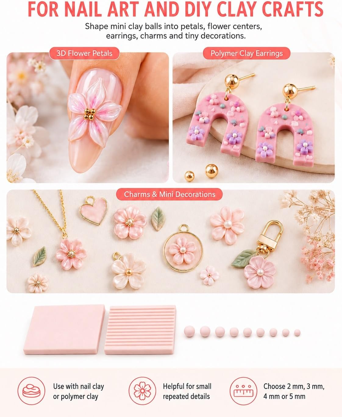 4PCS 3D Print Clay Gel Ball Ma - Nail Tech Accessories ulasan dan harga