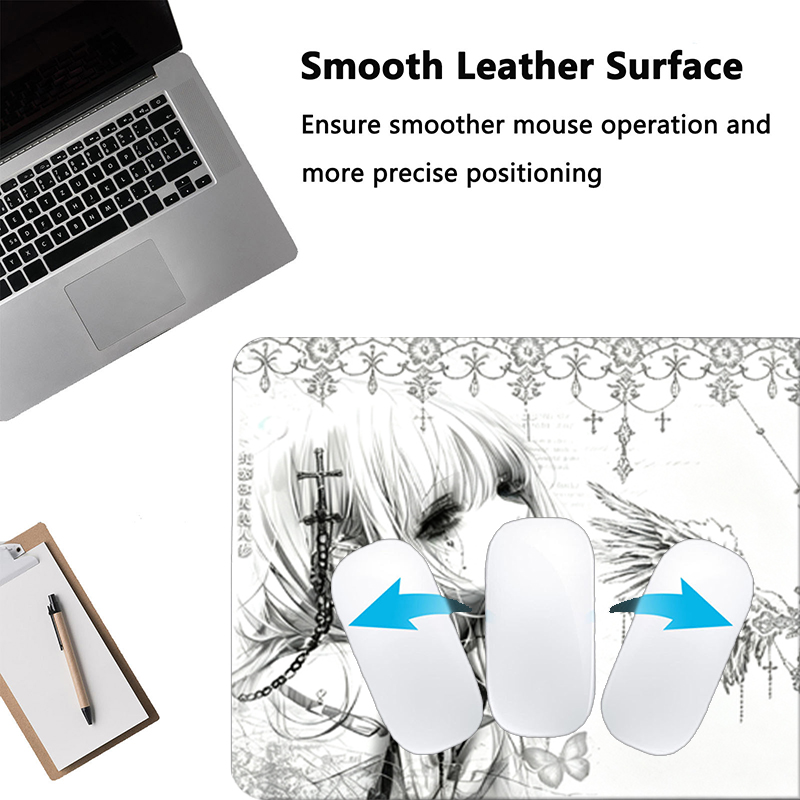 Leather Mousepad Black White A - Tech Accessories Desk ulasan dan harga
